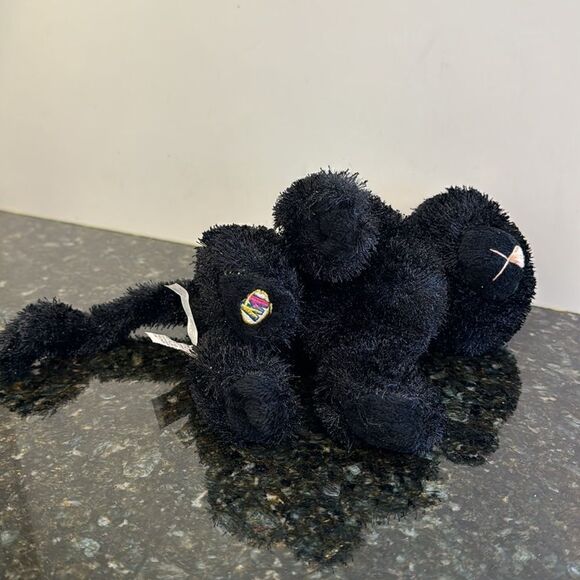 GANZ Webkinz Plush Black Cat Big Green Eyes Stuffed Animal Toy HM135 7" - Picture 6 of 9
